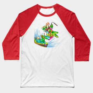 TMNT Sewer Surfing Mikey Baseball T-Shirt